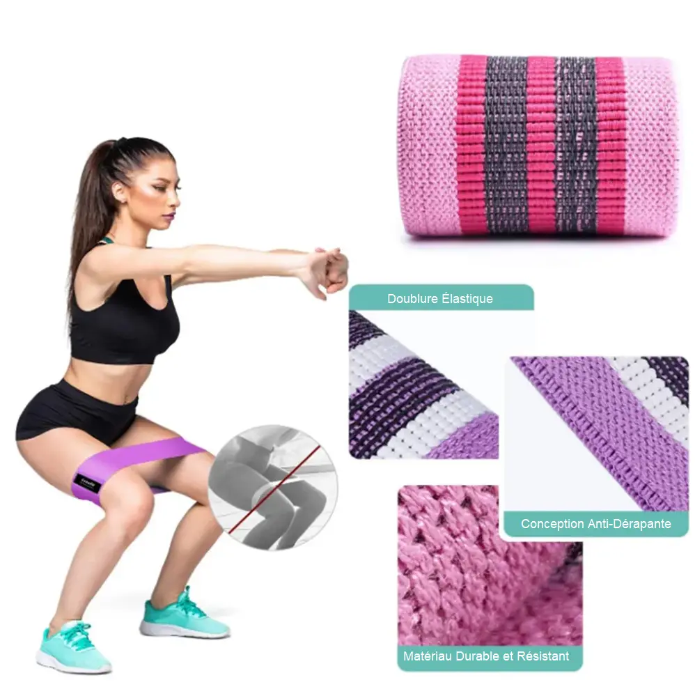 Bande De Résistance élastique En Forme De 8 - Pour étirements Dos, Bras, épaules - Fitness, Yoga, Rééducation